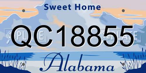 QC18855 Alabama License Plate