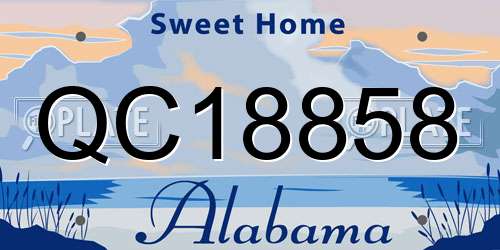 QC18858 Alabama License Plate