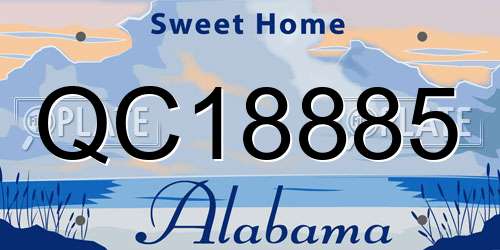 QC18885 Alabama License Plate