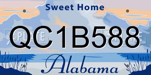 QC1B588 Alabama License Plate