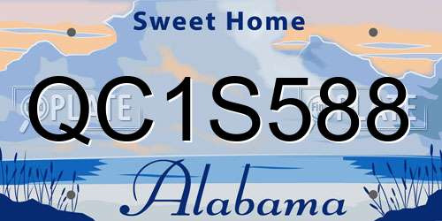 QC1S588 Alabama License Plate