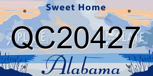 QC20427 Alabama License Plate