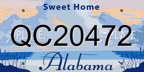 QC20472 Alabama License Plate
