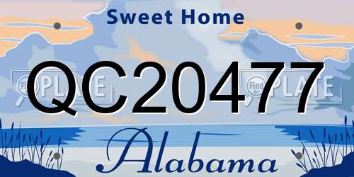 QC20477 Alabama License Plate