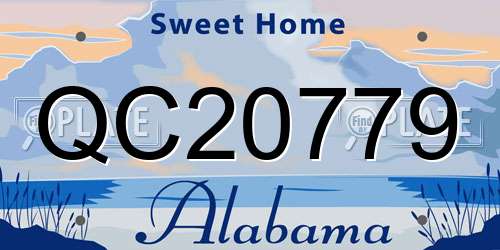 QC20779 Alabama License Plate