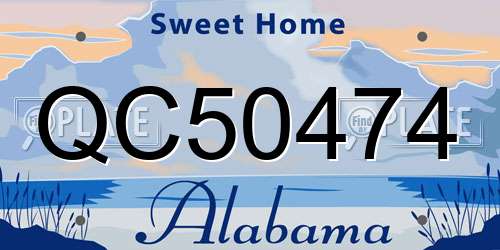 QC50474 Alabama License Plate