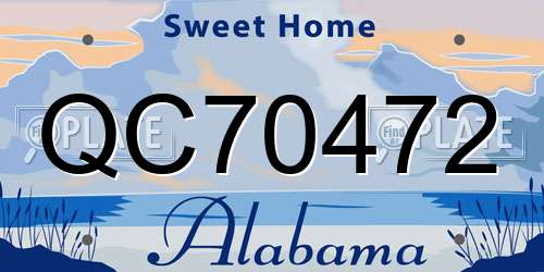 QC70472 Alabama License Plate