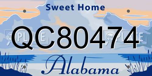 QC80474 Alabama License Plate