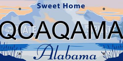 QCAQAMA Alabama License Plate
