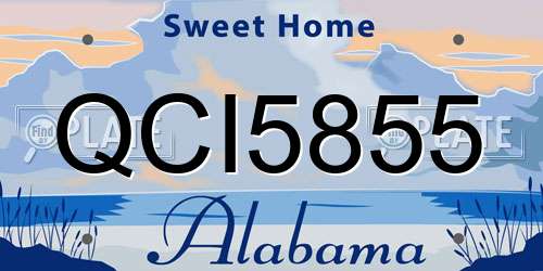 QCI5855 Alabama License Plate