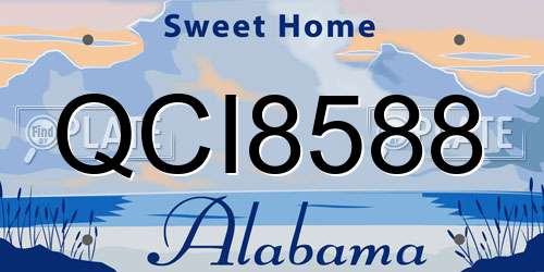 QCI8588 Alabama License Plate