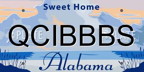 QCIBBBS Alabama License Plate