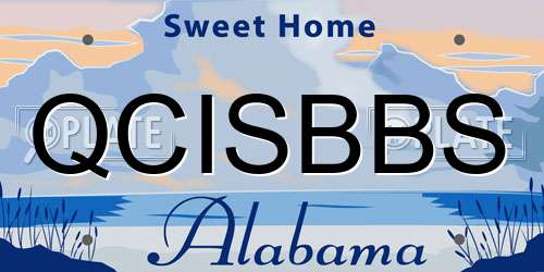 QCISBBS Alabama License Plate