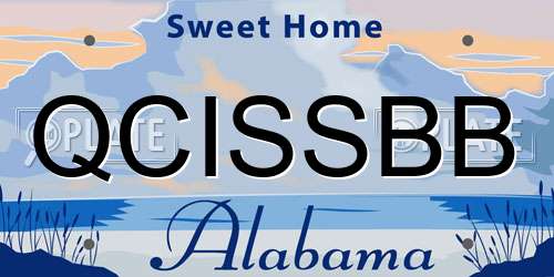 QCISSBB Alabama License Plate