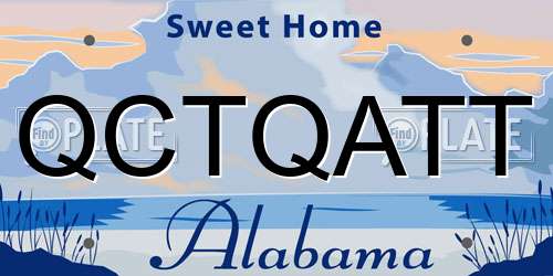 QCTQATT Alabama License Plate