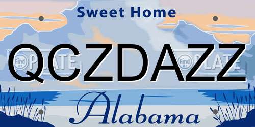 QCZDAZZ Alabama License Plate