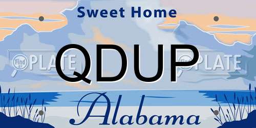 QDUP Alabama License Plate