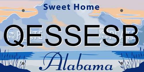 QESSESB Alabama License Plate