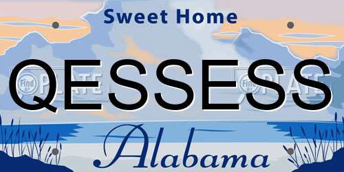 QESSESS Alabama License Plate