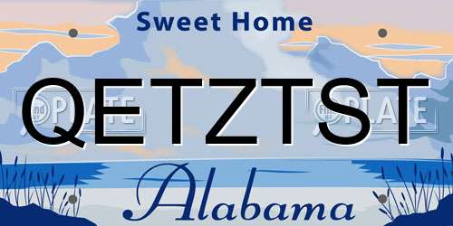QETZTST Alabama License Plate