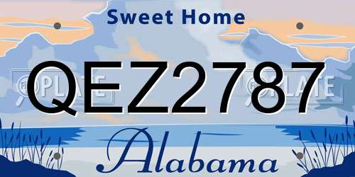 QEZ2787 Alabama License Plate