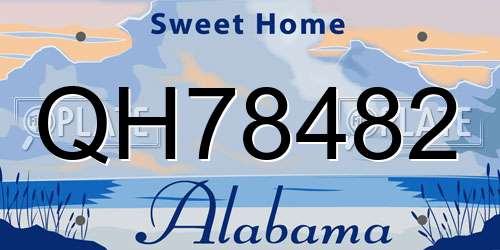 QH78482 Alabama License Plate