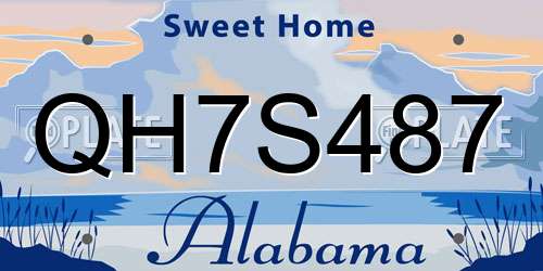 QH7S487 Alabama License Plate