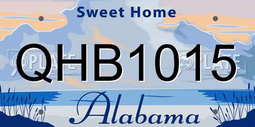 QHB1015 Alabama License Plate
