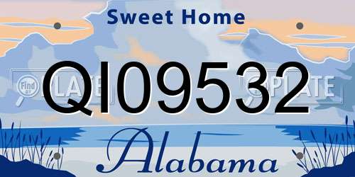 QI09532 Alabama License Plate