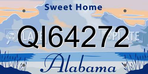 QI64272 Alabama License Plate