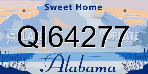 QI64277 Alabama License Plate