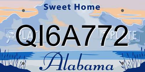 QI6A772 Alabama License Plate