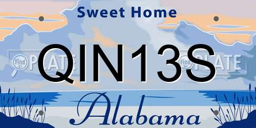 QIN13S Alabama License Plate