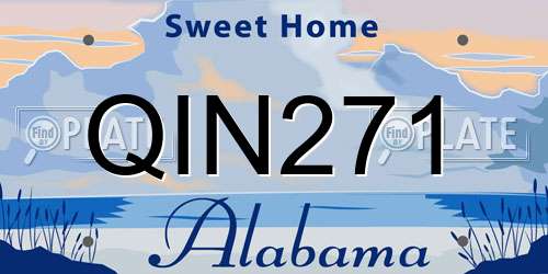 QIN271 Alabama License Plate