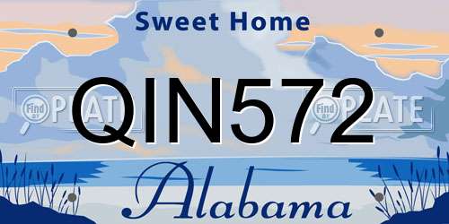 QIN572 Alabama License Plate