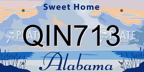 QIN713 Alabama License Plate