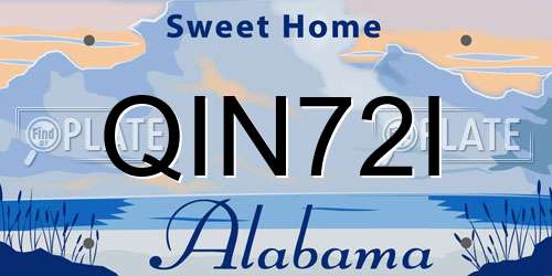 QIN72I Alabama License Plate