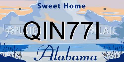 QIN77I Alabama License Plate