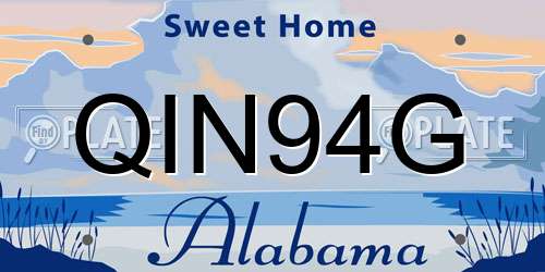 QIN94G Alabama License Plate