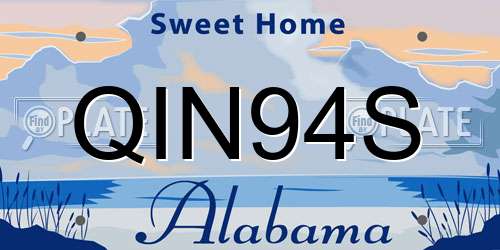 QIN94S Alabama License Plate