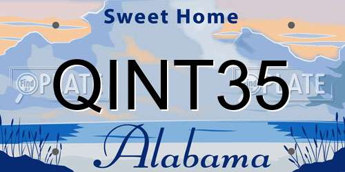 QINT35 Alabama License Plate