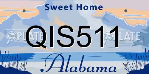 QIS511 Alabama License Plate
