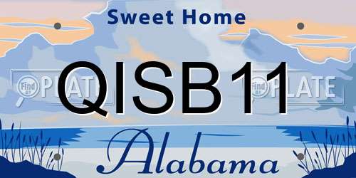 QISB11 Alabama License Plate