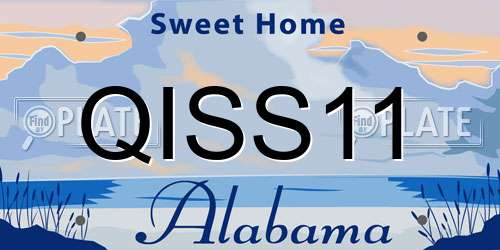 QISS11 Alabama License Plate