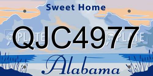 QJC4977 Alabama License Plate