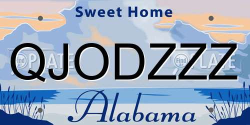 QJODZZZ Alabama License Plate