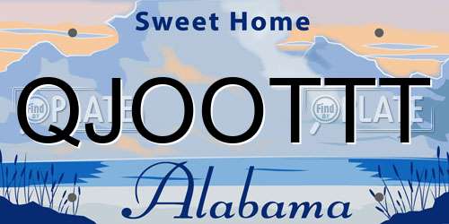 QJOOTTT Alabama License Plate