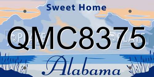 QMC8375 Alabama License Plate