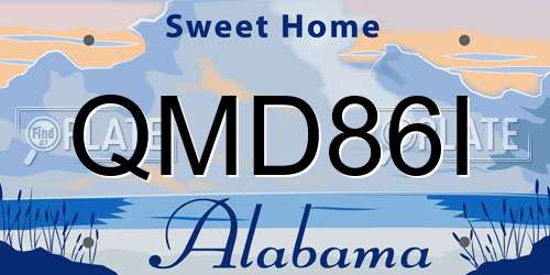 QMD86I Alabama License Plate