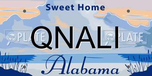 QNALI Alabama License Plate